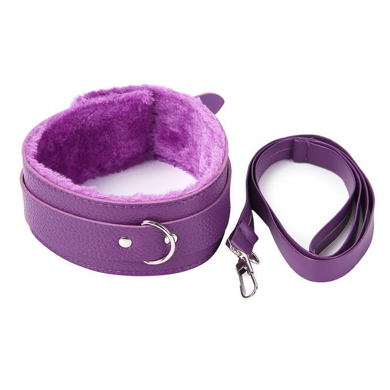 Leather Plush Collar Feminine Appliance Collar