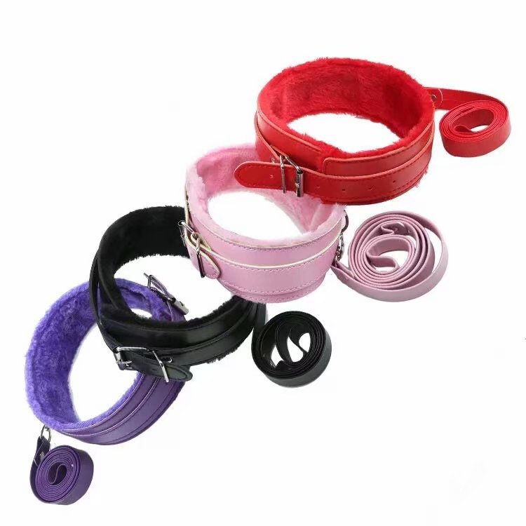 Leather Plush Collar Feminine Appliance Collar