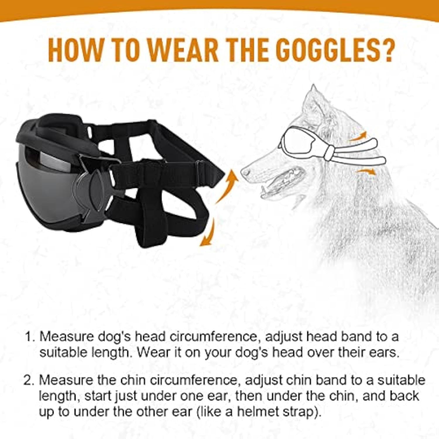 Stylish Windproof Dog Sunglasses Handsome Pet Goggles For Large  Medium Breeds With Sun Protection Anti Fog & Adjustable Strap For Driving Swimming Surfing